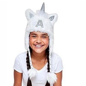 Justice Glitter K Unicorn Hat•NWT